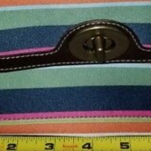 Coach legacy satchel satin striped rainbow handbag purse 41852 retired - Picture 4 of 12